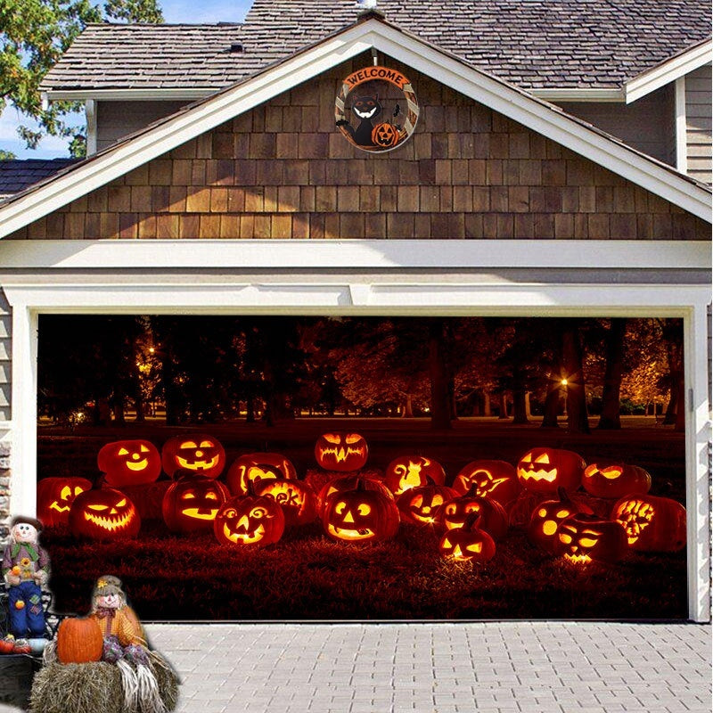 ASIMM Halloween Garage Hanging Cloth