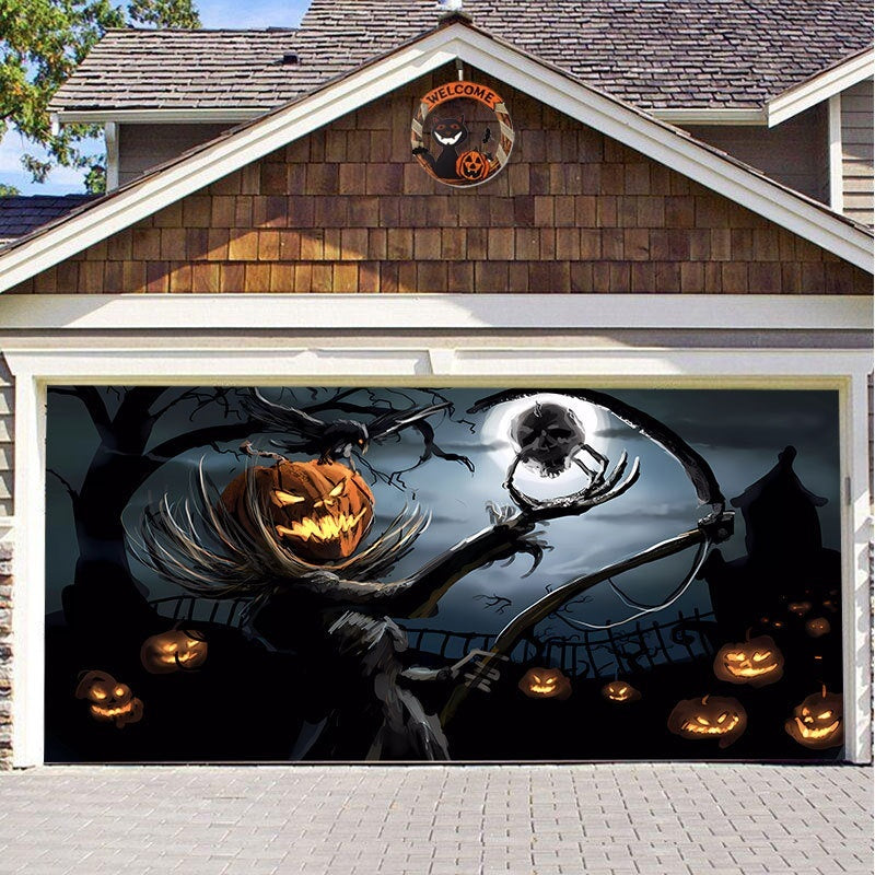 ASIMM Halloween Garage Hanging Cloth