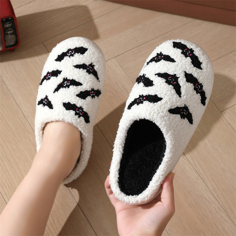 ASIMM Halloween Skull Rose Slippers