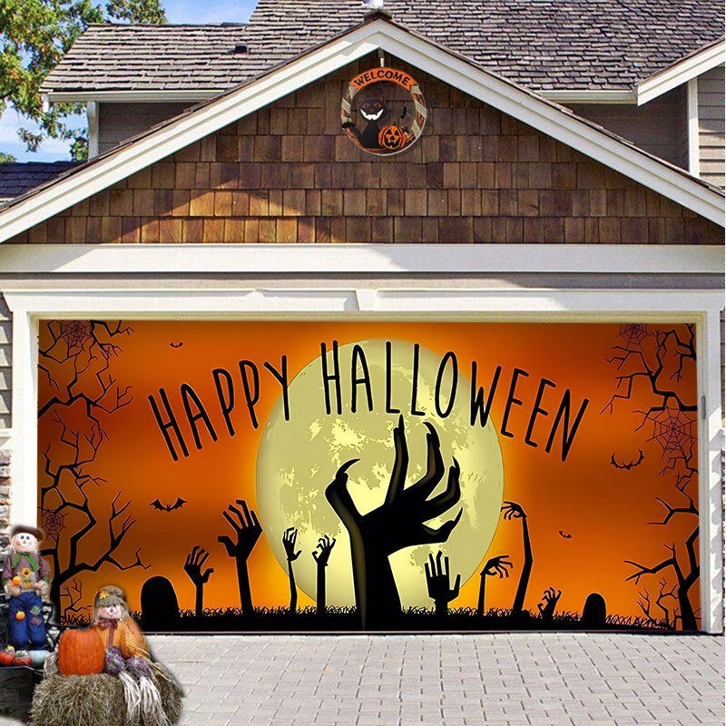 ASIMM Halloween Garage Hanging Cloth