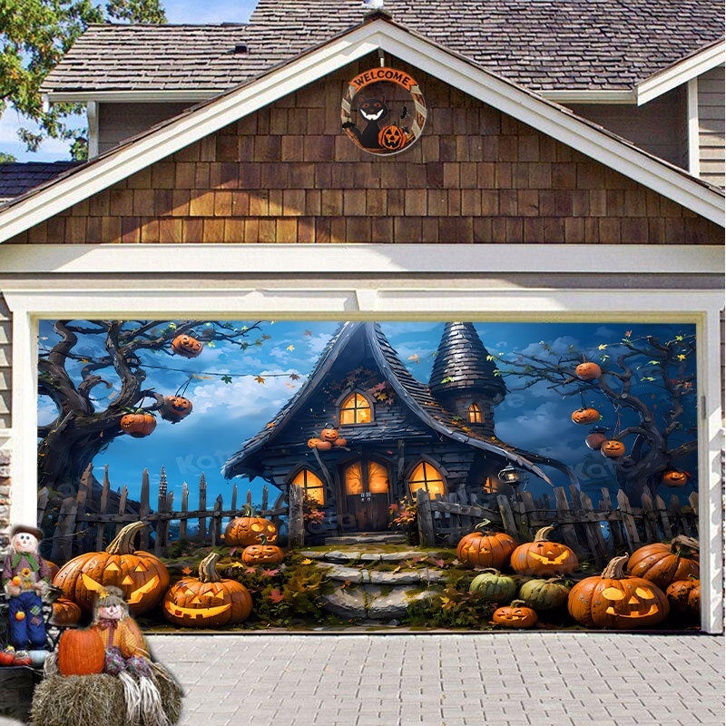 ASIMM Halloween Garage Hanging Cloth