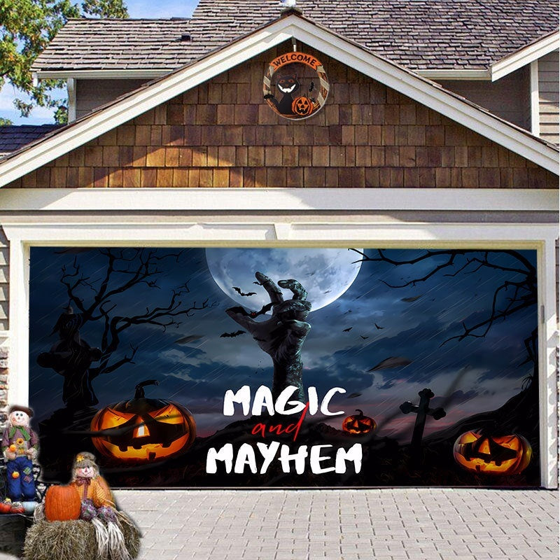 ASIMM Halloween Garage Hanging Cloth