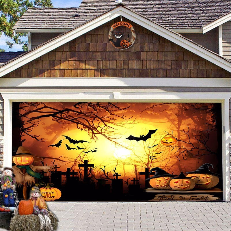 ASIMM Halloween Garage Hanging Cloth