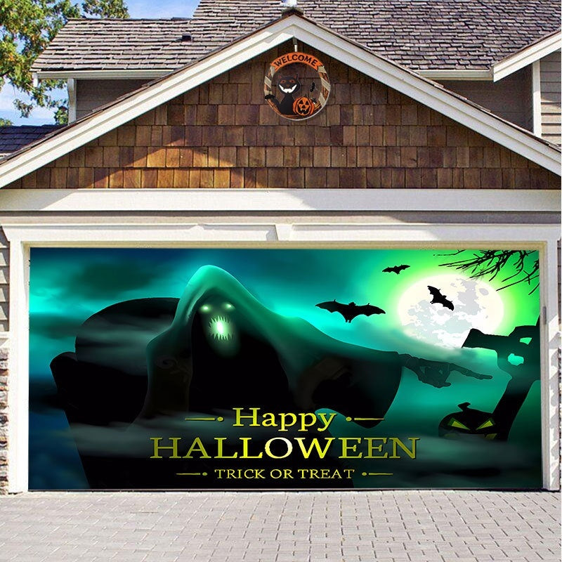 ASIMM Halloween Garage Hanging Cloth