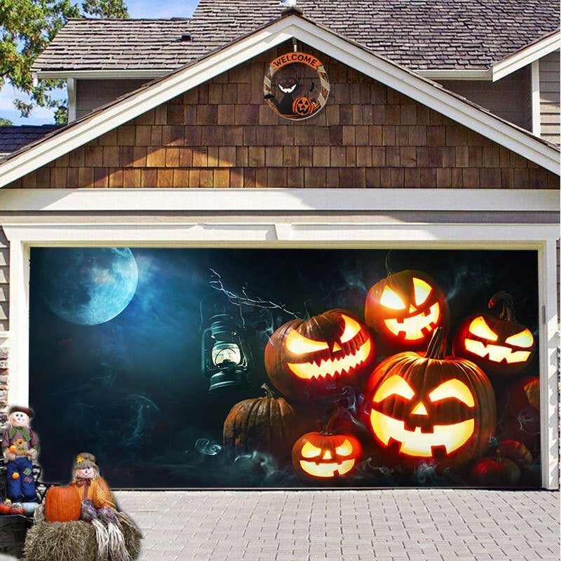 ASIMM Halloween Garage Hanging Cloth