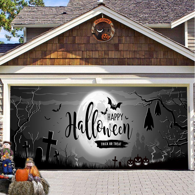 ASIMM Halloween Garage Hanging Cloth