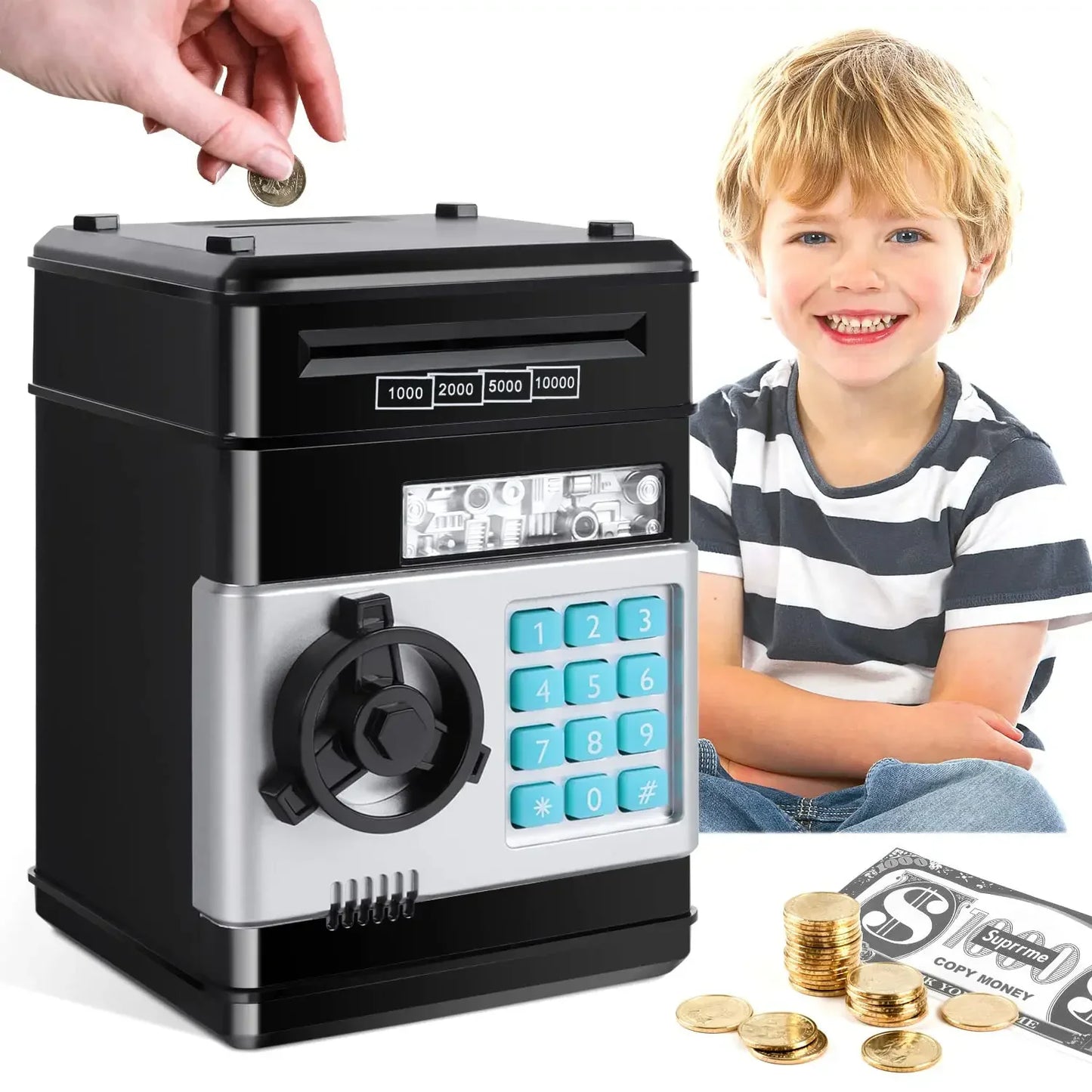 ASIMM Children Electronic Mini Piggy Bank Password Safe