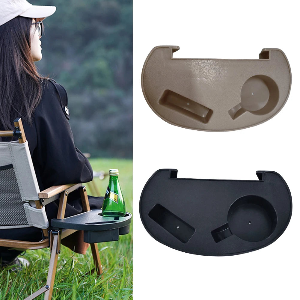 Folding Chair Tray Beach Chair Cup Holder Portable Breakfast Tray