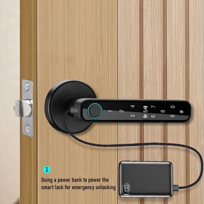 TTlock Smart Door Lock Indoor Wooden Door Lock Fingerprint Password IC Card/NFC App Unlock Lock Digital Intelligent Locks