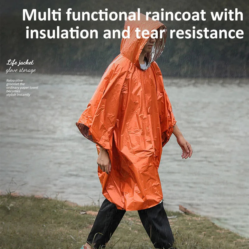 Outdoor Emergency Raincoat Poncho Waterproof