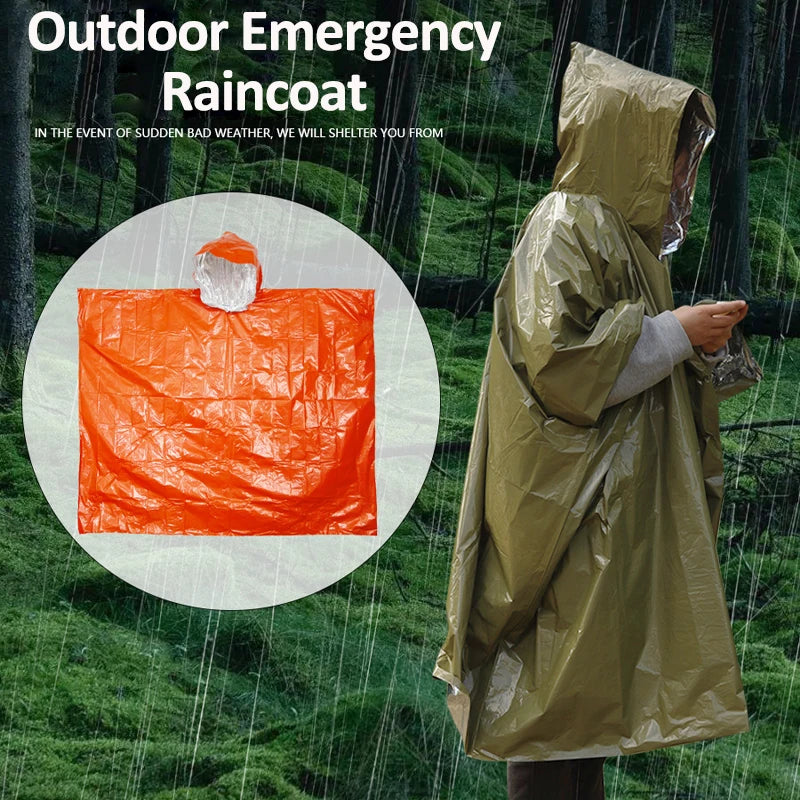 Outdoor Emergency Raincoat Poncho Waterproof