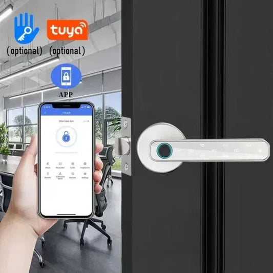 TTlock Smart Door Lock Indoor Wooden Door Lock Fingerprint Password IC Card/NFC App Unlock Lock Digital Intelligent Locks