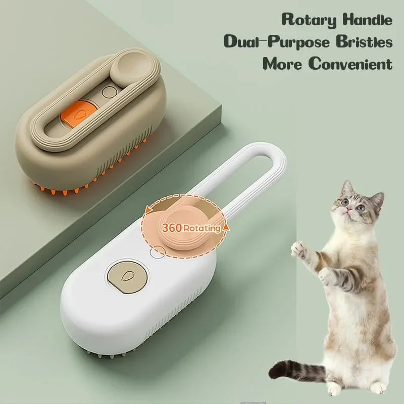 Dog and Cat Steam Brush for Shedding 3 in 1