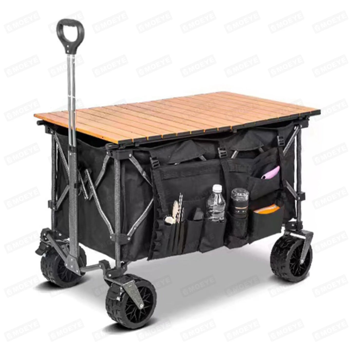 Camping Trolley 220L Large Capacity Folding Wagon Cart Portable Outdoor Multifunction Adjustable Handle Trolley