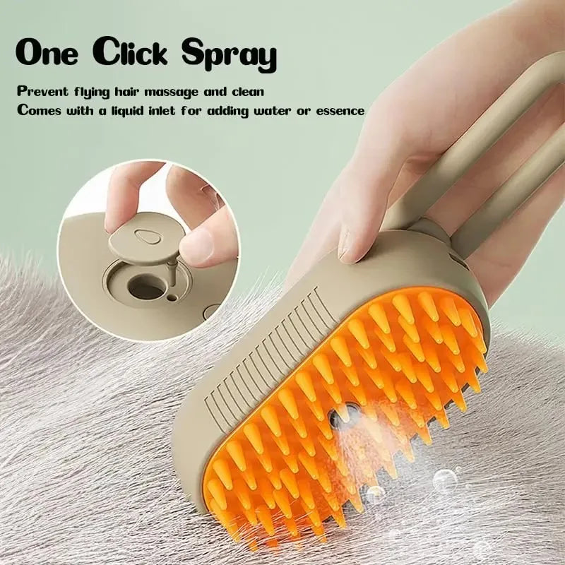 Dog and Cat Steam Brush for Shedding 3 in 1