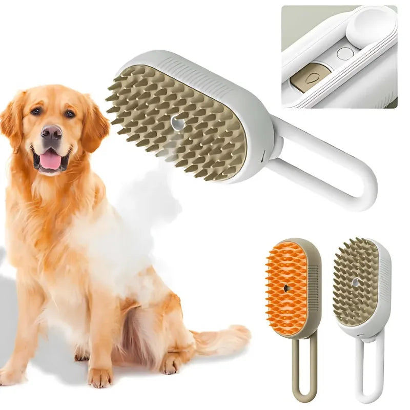 Dog and Cat Steam Brush for Shedding 3 in 1