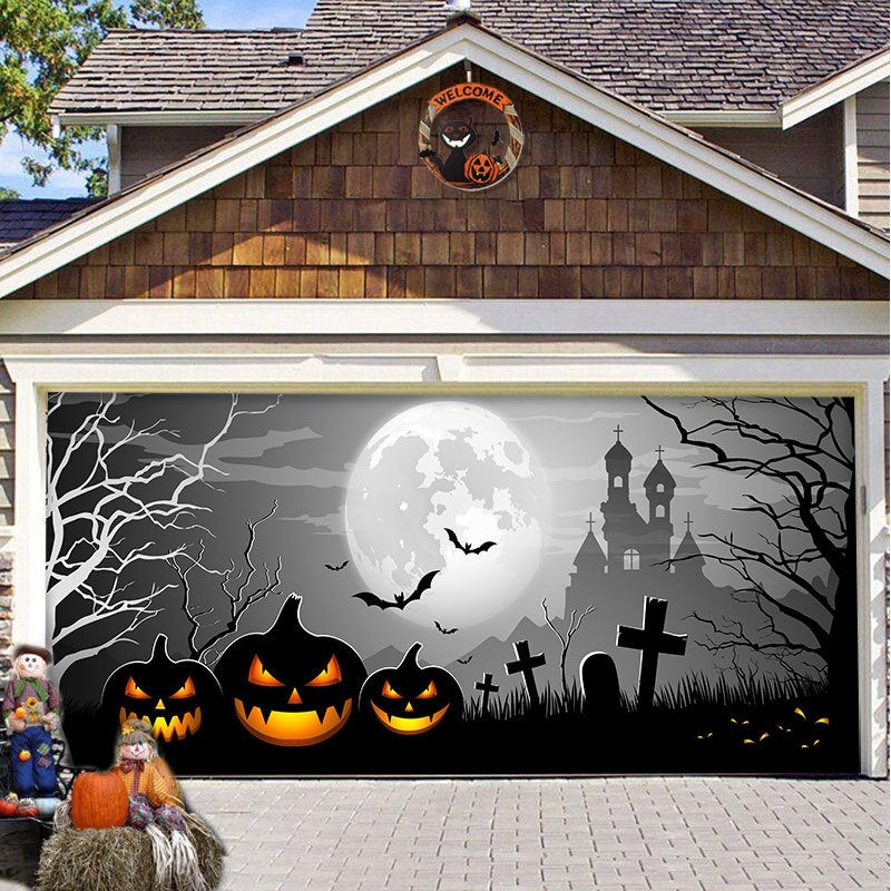 ASIMM Halloween Garage Hanging Cloth