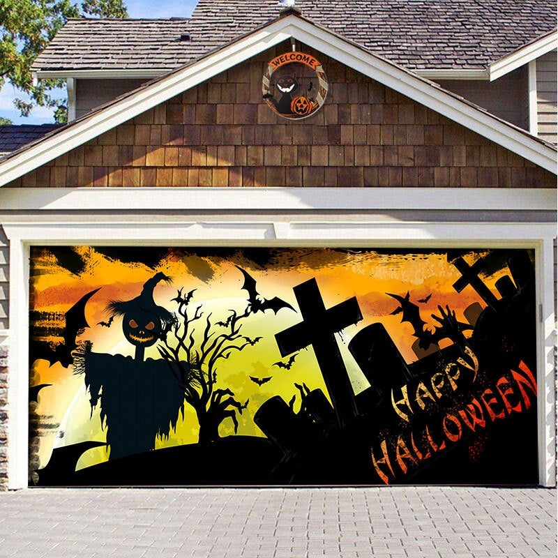 ASIMM Halloween Garage Hanging Cloth