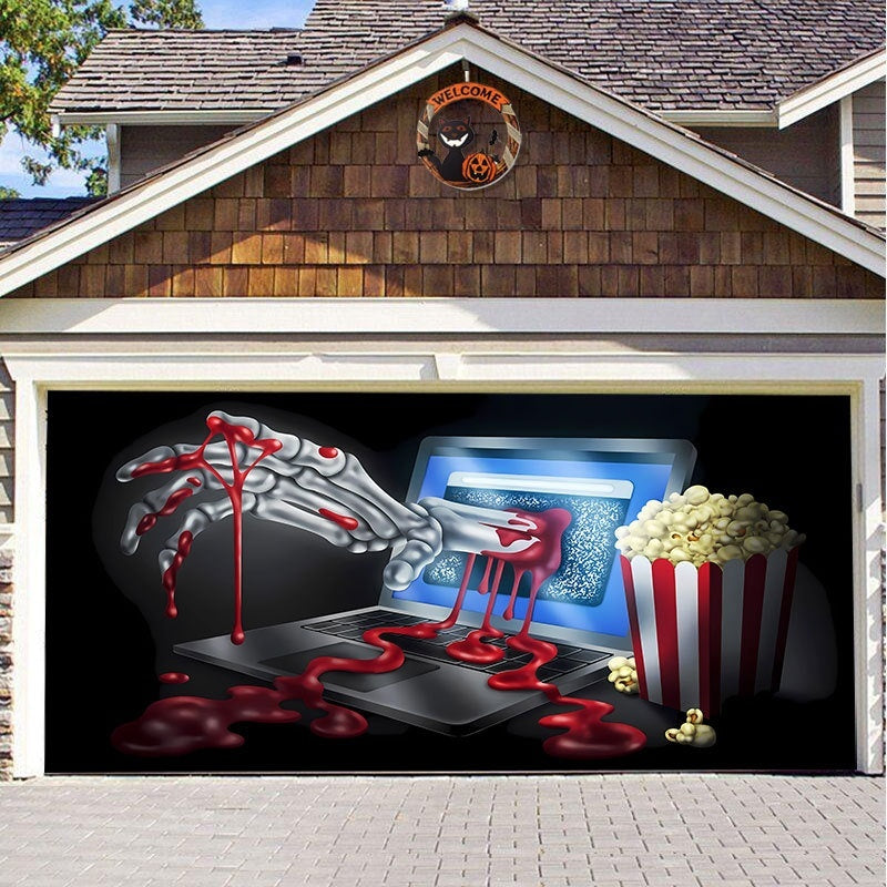 ASIMM Halloween Garage Hanging Cloth