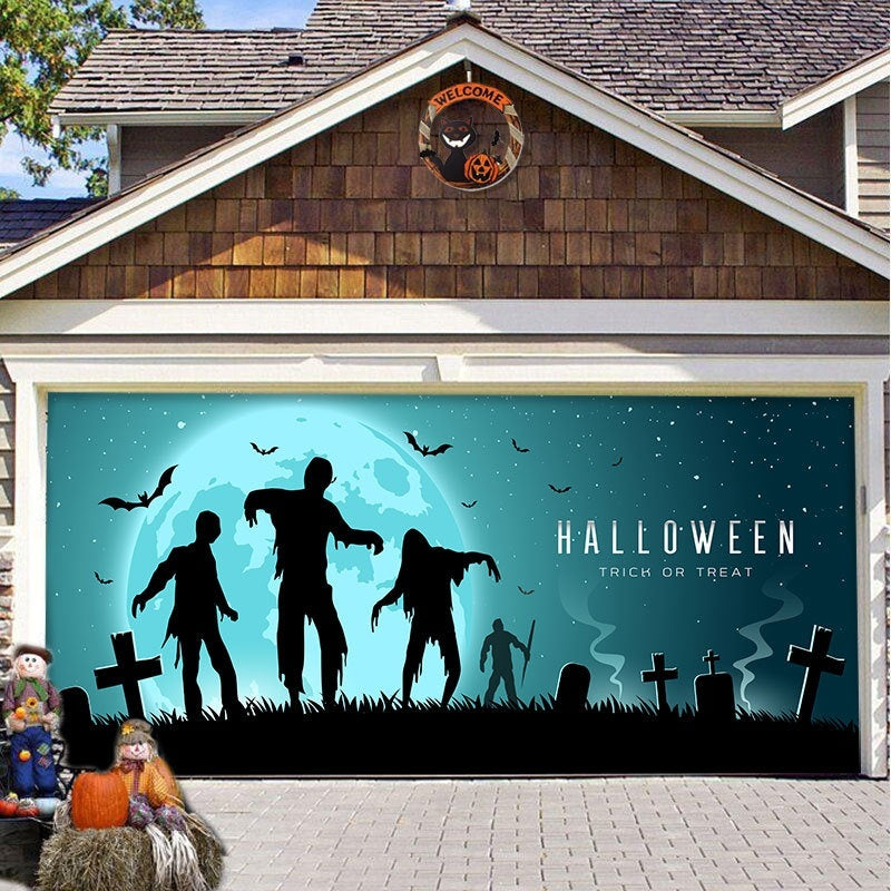 ASIMM Halloween Garage Hanging Cloth