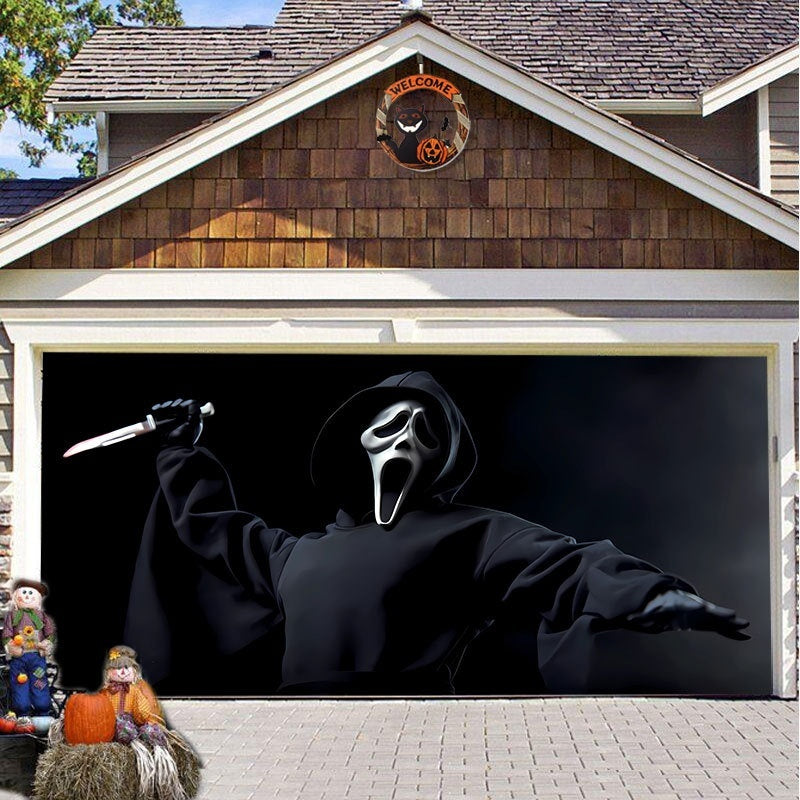 ASIMM Halloween Garage Hanging Cloth